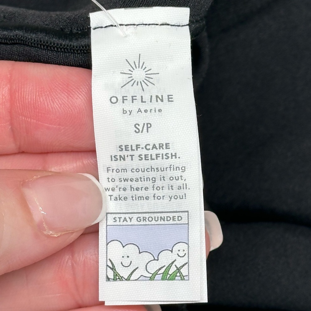 NWT | Aerie | Offline Real Me 7/8 Leggings | Black | Small - Picture 10 of 16
